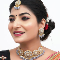 Alloy Gold-plated Grey Jewel Set  (Pack of 4)