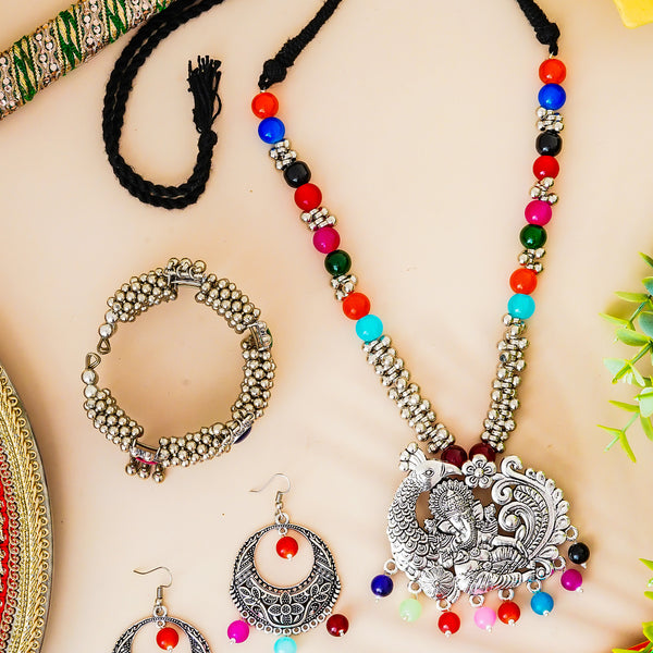 Brass Silver Jewel Set