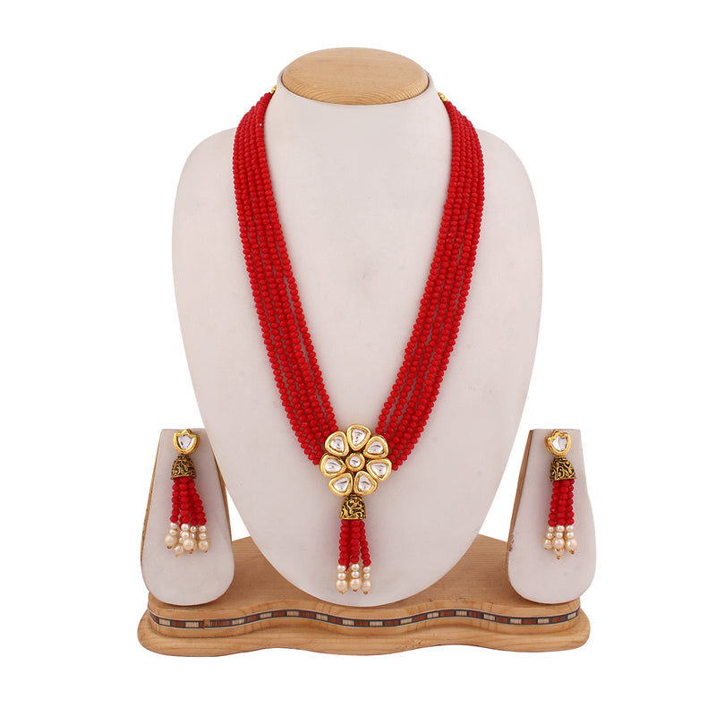 Stunning Red and Gold Crystal Jewellery Set