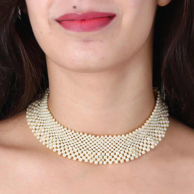 Ethnic Glass Beads Choker Necklace Jewellery