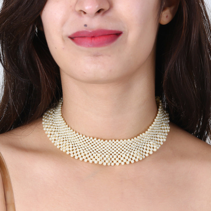 Ethnic Glass Beads Choker Necklace Jewellery