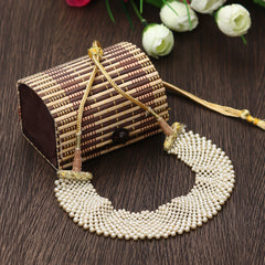 Ethnic Glass Beads Choker Necklace Jewellery