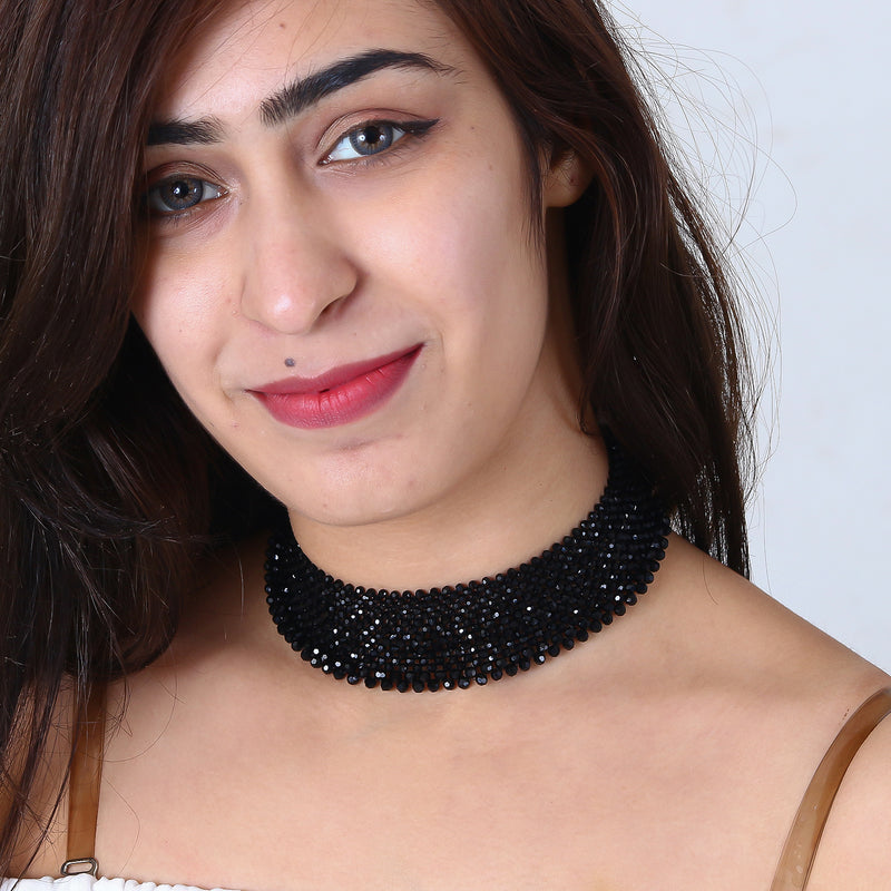 Ethnic Glass Beads Choker Necklace Jewellery