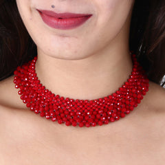 Ethnic Glass Beads Choker Necklace Jewellery