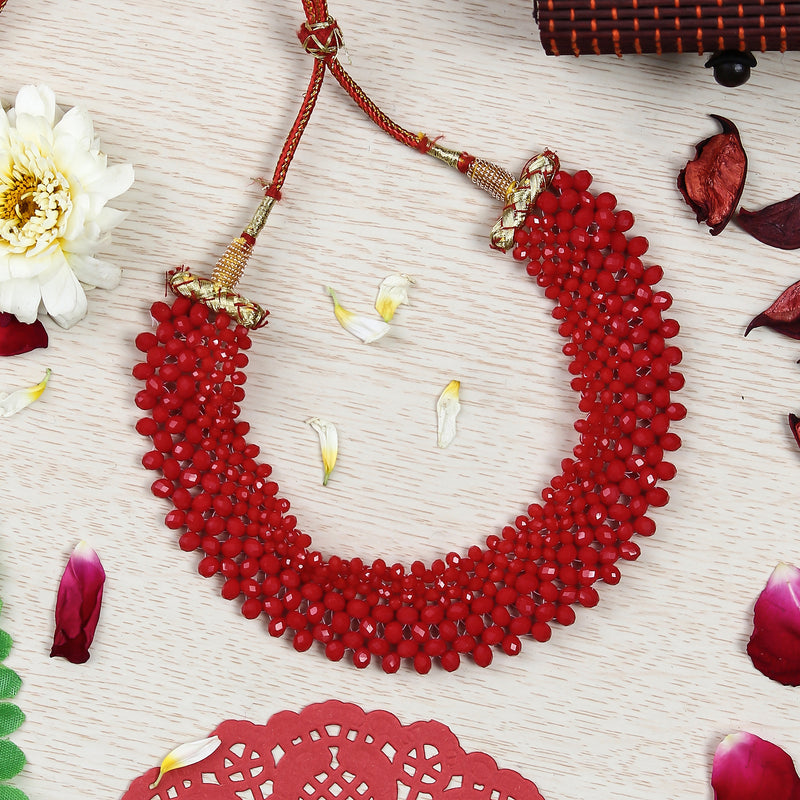 Ethnic Glass Beads Choker Necklace Jewellery