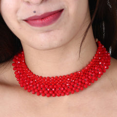 Ethnic Glass Beads Choker Necklace Jewellery