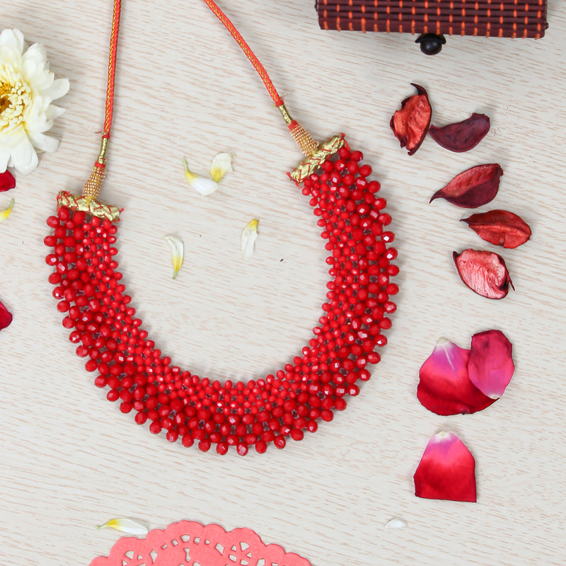 Ethnic Glass Beads Choker Necklace Jewellery