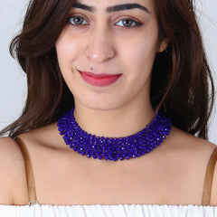 Ethnic Glass Beads Choker Necklace Jewellery