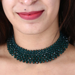 Ethnic Glass Beads Choker Necklace Jewellery