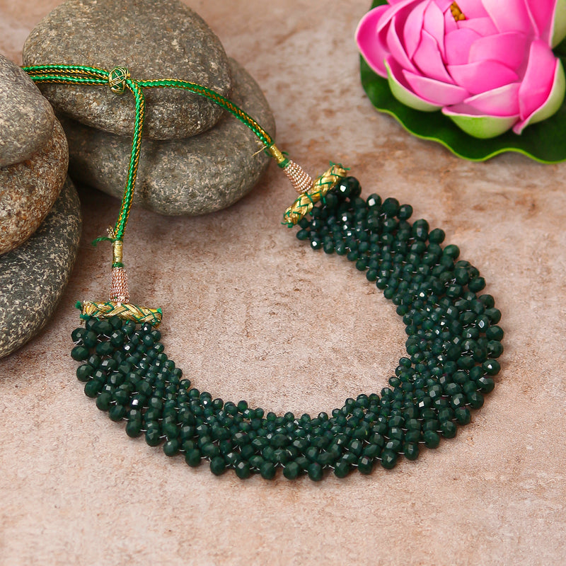 Ethnic Glass Beads Choker Necklace Jewellery