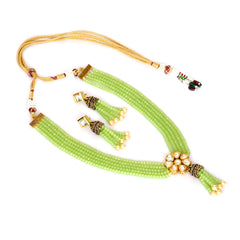 Gold-plated Green Jewellery Set