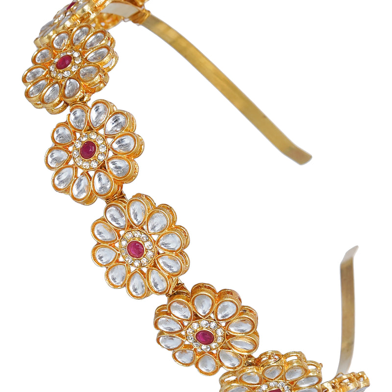 Gold Plated Brass Hairband/Mathapatti Hair Band  (Gold)