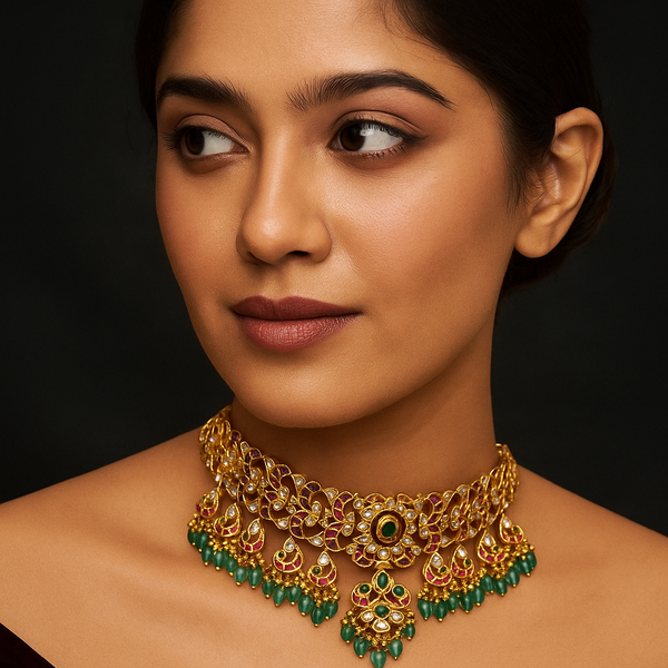 Kundan Jadau Chokar Jewellery