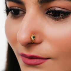 Crystal Gold-plated Plated Alloy Nose Ring