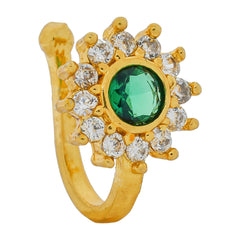 Crystal Gold-plated Plated Alloy Nose Ring