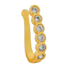 Crystal Gold-plated Plated Alloy Nose Ring