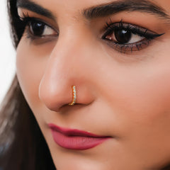 Crystal Gold-plated Plated Alloy Nose Ring