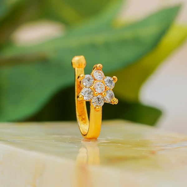 Crystal Gold-plated Plated Alloy Nose Ring