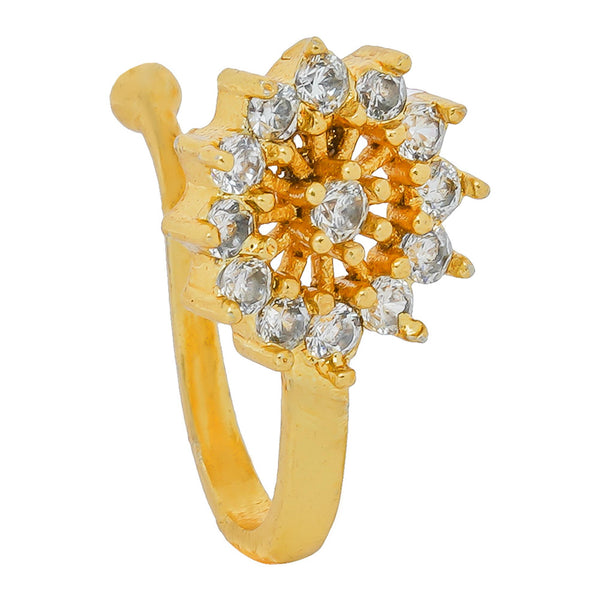 Crystal Gold-plated Plated Alloy Nose Ring