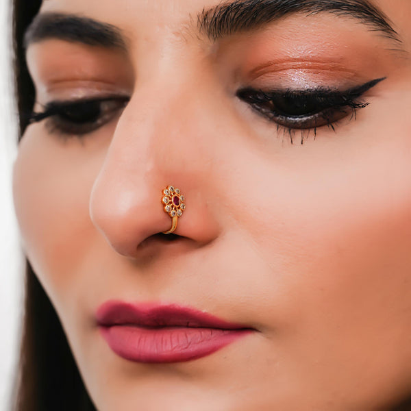 Crystal Gold-plated Plated Alloy Nose Ring