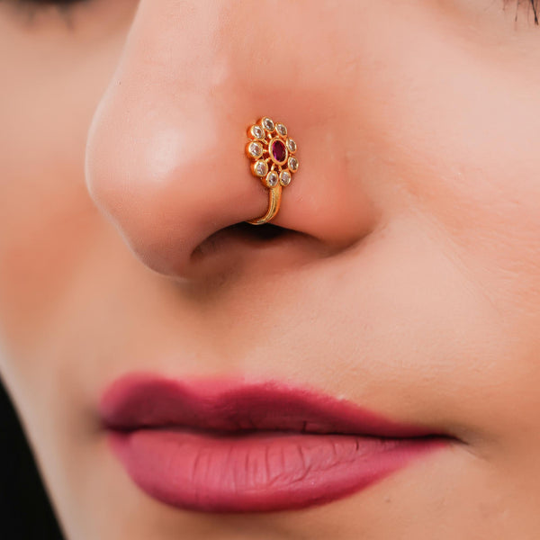 Crystal Gold-plated Plated Alloy Nose Ring