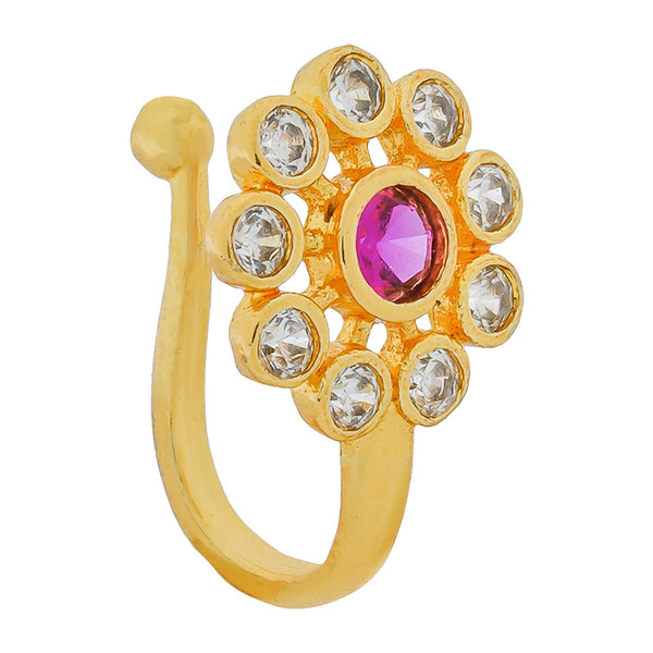 Crystal Gold-plated Plated Alloy Nose Ring