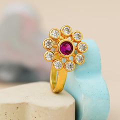 Crystal Gold-plated Plated Alloy Nose Ring