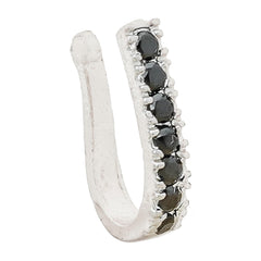 German Silver oxidized Nose pin non piercing Oxidised Clip on nose ring Stud for women