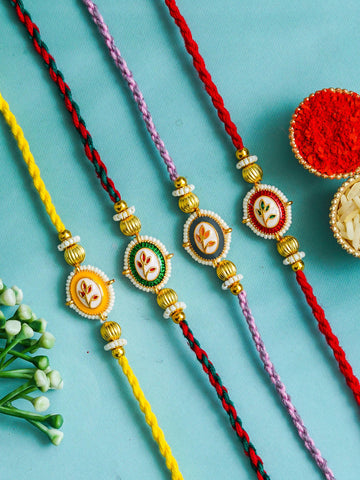 Traditional Rakhi Set with Free Chawal & Kumkum