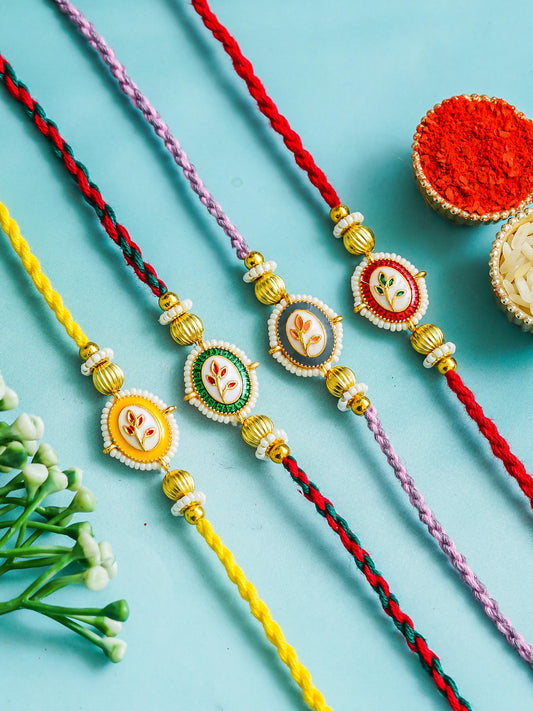 Traditional Rakhi Set with Free Chawal & Kumkum