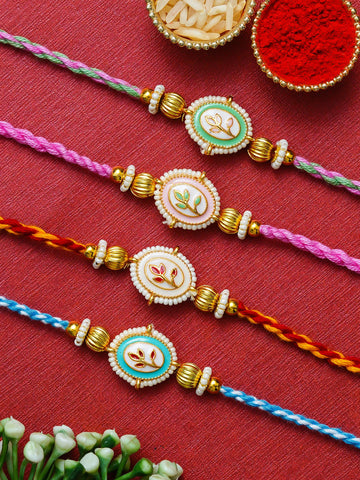 Traditional Rakhi Set with Free Chawal & Kumkum
