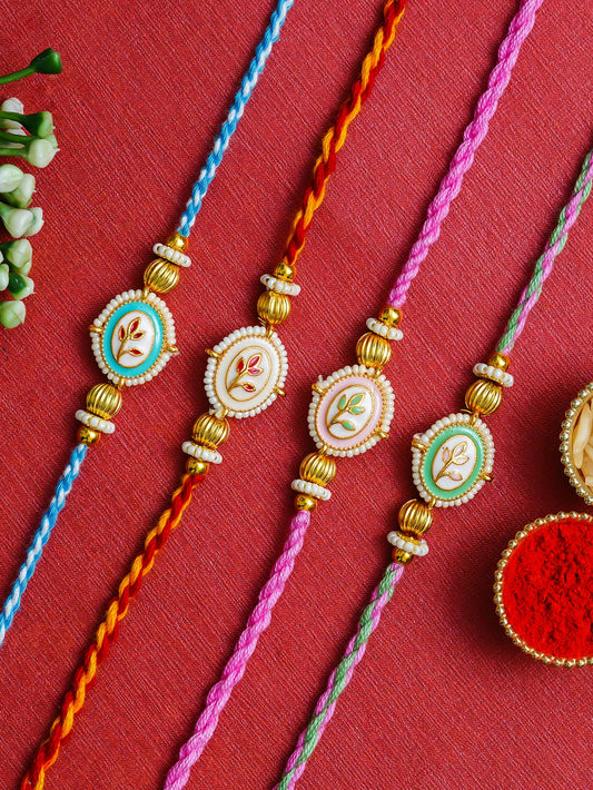 Traditional Rakhi Set with Free Chawal & Kumkum