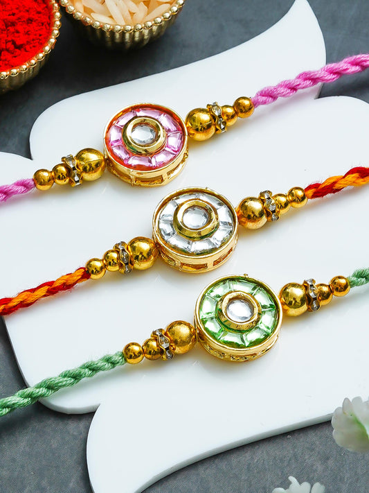 Traditional Rakhi Set with Free Chawal & Kumkum