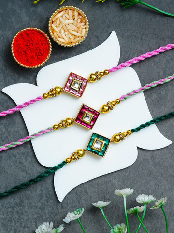 Traditional Rakhi Set with Free Chawal & Kumkum