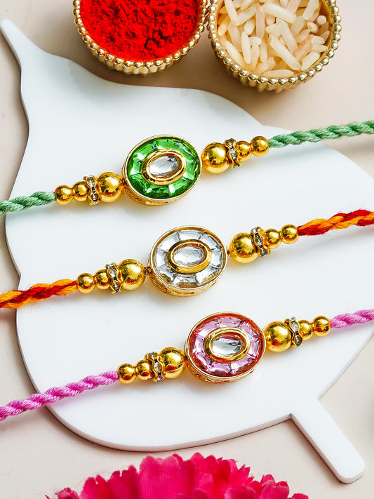 Traditional Rakhi Set with Free Chawal & Kumkum