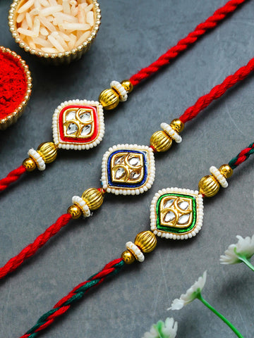 Traditional Rakhi Set with Free Chawal & Kumkum