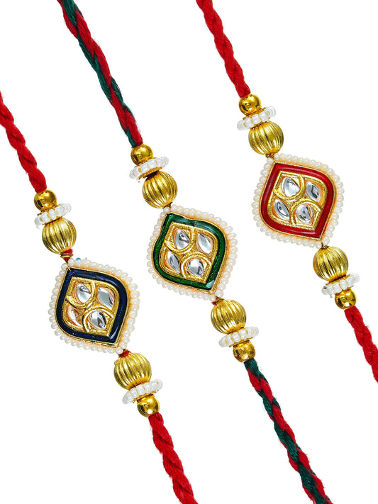 Traditional Rakhi Set with Free Chawal & Kumkum