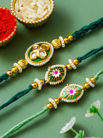 Traditional Rakhi Set with Free Chawal & Kumkum