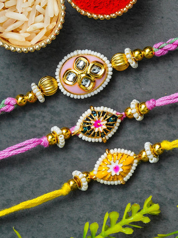 Traditional Rakhi Set with Free Chawal & Kumkum