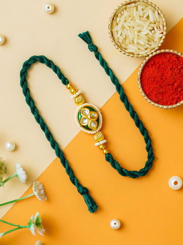 Traditional Rakhi Set with Free Chawal & Kumkum