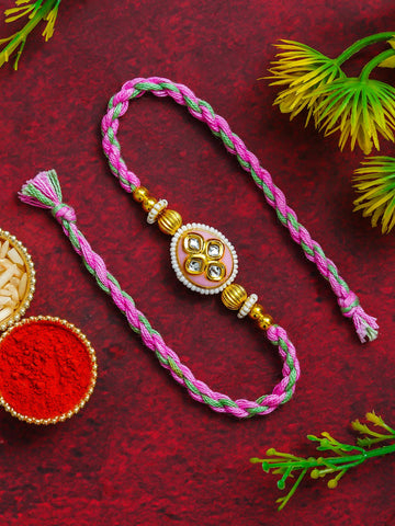 Traditional Rakhi Set with Free Chawal & Kumkum