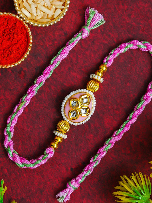 Traditional Rakhi Set with Free Chawal & Kumkum