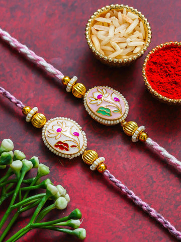 Traditional Rakhi Set with Free Chawal & Kumkum