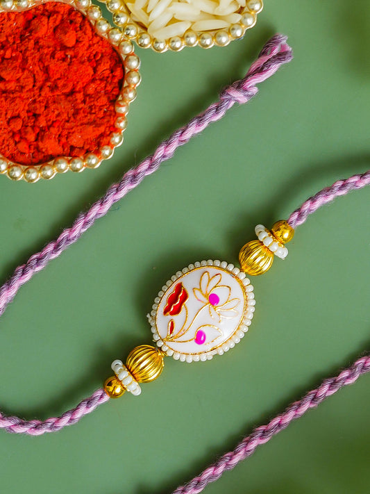Traditional Rakhi Set with Free Chawal & Kumkum