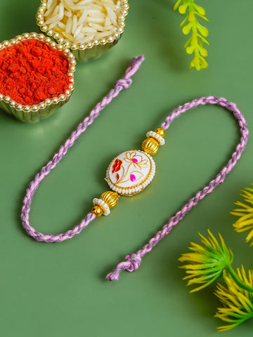 Traditional Rakhi Set with Free Chawal & Kumkum