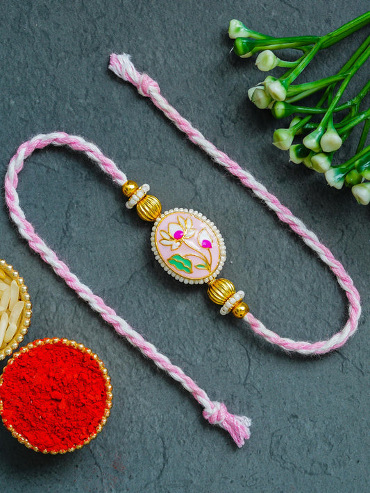 Traditional Rakhi Set with Free Chawal & Kumkum