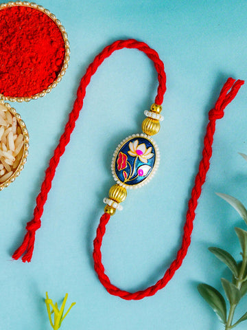 Traditional Rakhi Set with Free Chawal & Kumkum