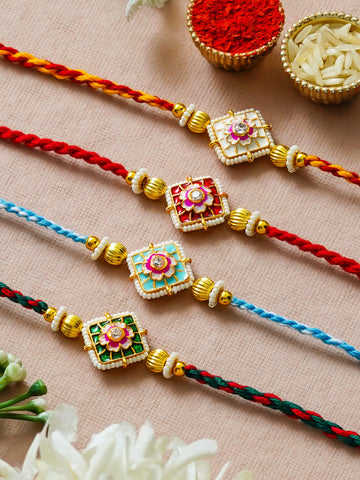 Traditional Rakhi Set with Free Chawal & Kumkum
