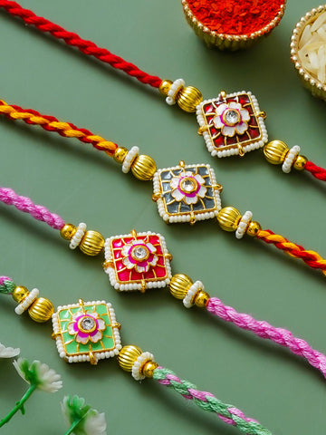 Traditional Rakhi Set with Free Chawal & Kumkum