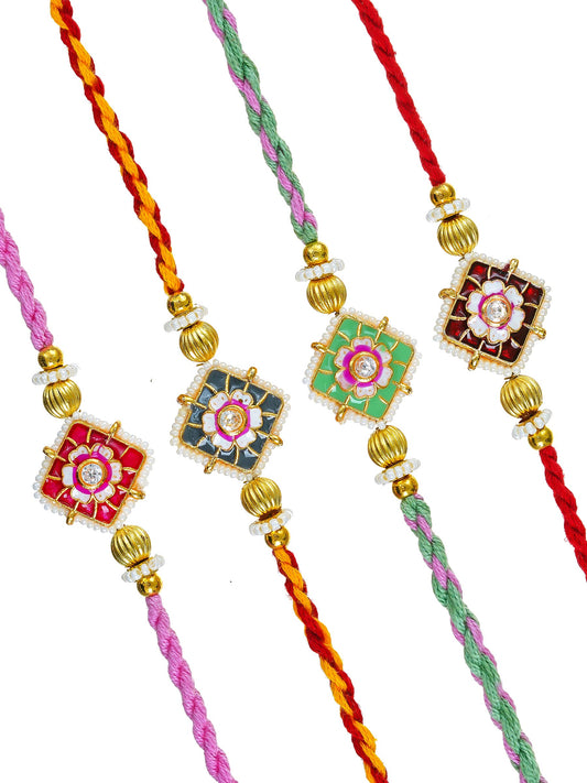 Traditional Rakhi Set with Free Chawal & Kumkum